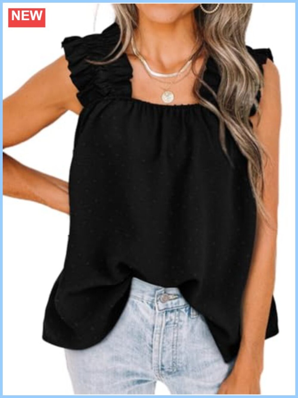 Women's Boho Floral Tank Top Shirred Straps Pleated Sleeveless Summer Blouse